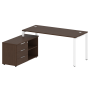 Рабочая станция с опорной тумбой левая Metal System Style БП.РС-СТС-2.4 Л 1700x1520x750