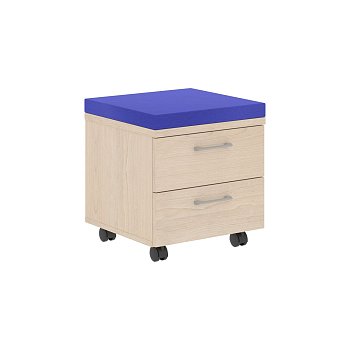 Тумба мобильная подушка синяя Xten XMC-2D + XMC-2D-3 465x450x504