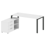 Рабочая станция с опорной тумбой левая Metal System Style БП.РС-СТС-2.4 Л 1700x1520x750