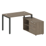 Рабочая станция с опорной тумбой правая Metal System Style БП.РС-СТС-2.2 Пр 1300x1520x750