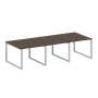 Переговорный стол 3 столешницы Metal System Style БО.ПРГ-3.1 3000x1235x750