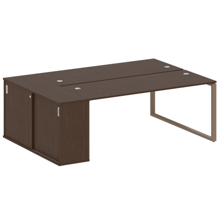 Рабочая станция с шкафом-купе на О-образном м/к Metal System Style БО.РС-СШК-1.5 Т 2210x1475x750