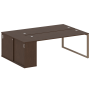 Рабочая станция с шкафом-купе на О-образном м/к Metal System Style БО.РС-СШК-1.5 Т 2210x1475x750