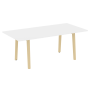 Стол переговорный на деревянных опорах Onix Wood Direct OW.PRG-19 1980x980x750