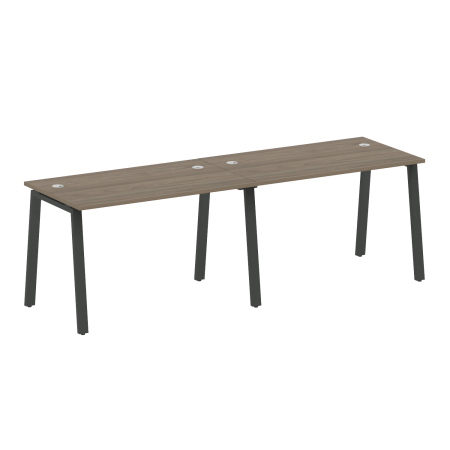 Рабочая станция на 2 рабочих места на А-образном м/к Metal System Style БА.СМ-2.2 2400x720x750