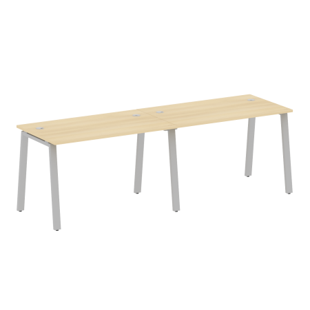 Рабочая станция на 2 рабочих места на А-образном м/к Metal System Style БА.СМ-2.2 2400x720x750