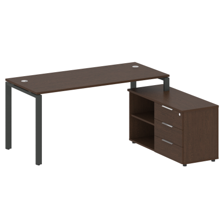 Рабочая станция с опорной тумбой правая Metal System Style БП.РС-СТС-2.4 Пр 1700x1520x750