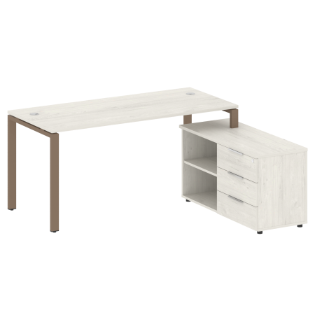Рабочая станция с опорной тумбой правая Metal System Style БП.РС-СТС-2.4 Пр 1700x1520x750
