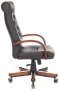 Кресло руководителя T-9928WALNUT/ECO черный эко.кожа крестов. металл/дерево