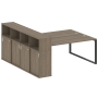 Рабочая станция с шкафом-купе на О-образном м/к Metal System Style БО.РС-СШК-4.5 Т 2210x2332x1098