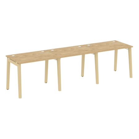 Рабочая станция на деревянных опорах Onix Wood OW.RS-3.1.7 2940x720x750