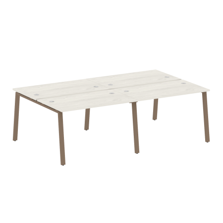Рабочая станция на 4 рабочих места на А-образном м/к Metal System Style БА.СМ-4.2 2400x1475x750