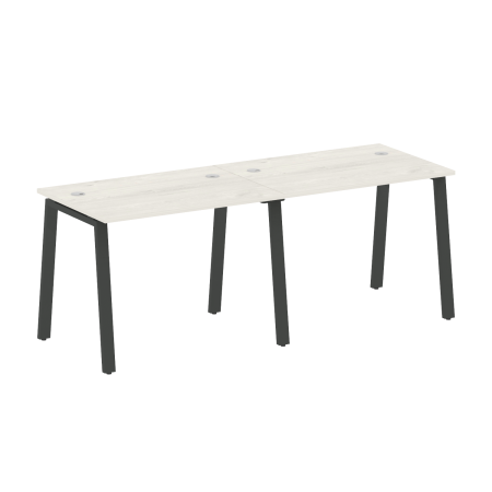 Рабочая станция на 2 рабочих места на А-образном м/к Metal System Style БА.СМ-2.1 2000x720x750