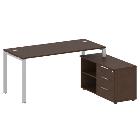 Рабочая станция с опорной тумбой правая Metal System Style БП.РС-СТС-2.4 Пр 1700x1520x750