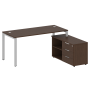 Рабочая станция с опорной тумбой правая Metal System Style БП.РС-СТС-2.4 Пр 1700x1520x750