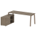 Рабочая станция с тумбой на А-образном м/к Metal System Style БА.РС-СТС-2.5 (L) 1900x1520x750