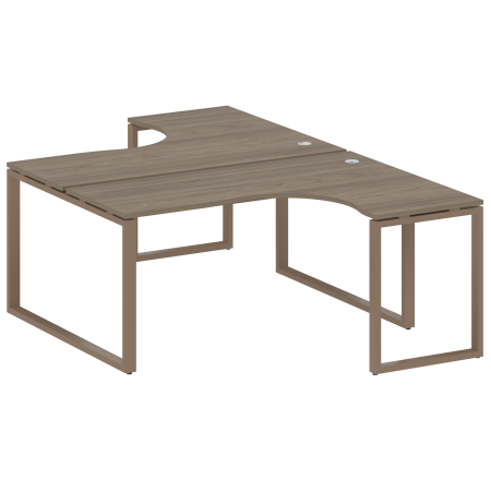 Рабочая станция криволинейная Metal System Style БО.РАС-СА-2.4 1600x2435x750