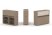 Тумба двойная + низкая надставка ES.NB.2N-2 (1500х410х1135)
