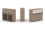 Тумба двойная + низкая надставка ES.NB.2N-2 (1500х410х1135)