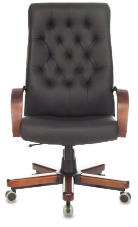 Кресло руководителя T-9928WALNUT/ECO черный эко.кожа крестов. металл/дерево (Черный)