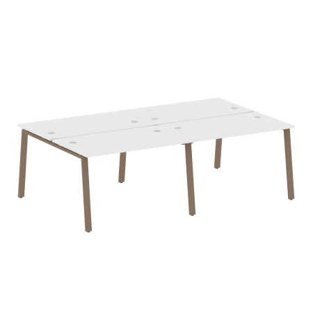 Рабочая станция на 4 рабочих места на А-образном м/к Metal System Style БА.СМ-4.2 2400x1475x750