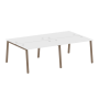 Рабочая станция на 4 рабочих места на А-образном м/к Metal System Style БА.СМ-4.2 2400x1475x750