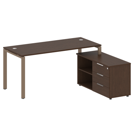 Рабочая станция с опорной тумбой правая Metal System Style БП.РС-СТС-2.4 Пр 1700x1520x750