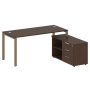 Рабочая станция с опорной тумбой правая Metal System Style БП.РС-СТС-2.4 Пр 1700x1520x750