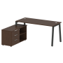Рабочая станция с тумбой на А-образном м/к Metal System Style БА.РС-СТС-2.4 (L) 1700x1520x750