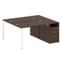 Рабочая станция с опорной тумбой Metal System Style БП.РС-СТП-2.2 1612x1475x750
