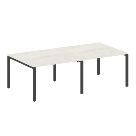 Переговорный стол 2 столешницы Metal System Style БП.ПРГ-2.2 2400x1235x750