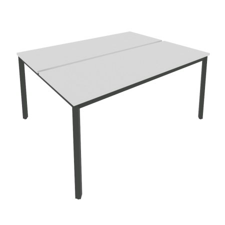 Рабочая станция на металлокаркасе Slim С.СП-6.2 1580x1235x750 (Серый/Антрацит металл)