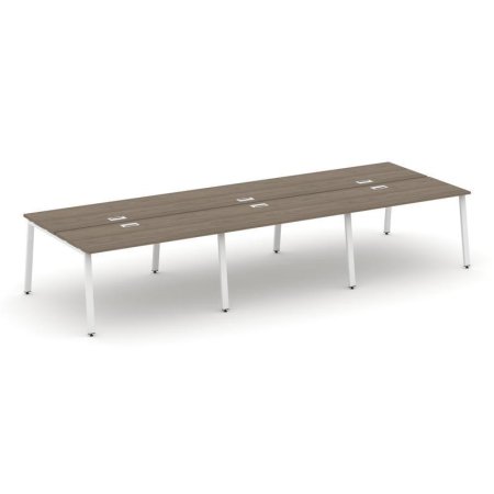 Рабочая станция 2-х сторонняя SN-6A.DRS-061 (2940х1232х750) (Вяз Благородный/Металл Белый)