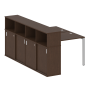 Рабочая станция с опорным шкафом-купе Metal System Style БП.РС-СШК-4.1 1410x2332x1098