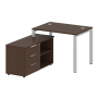 Рабочая станция с опорной тумбой левая Metal System Style БП.РС-СТС-2.1 Л 1100x1520x750