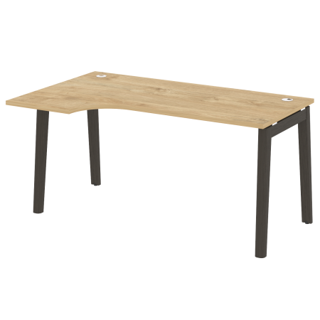 Стол эргономичный левый на деревянных опорах Onix Wood OW.SA-1L 1580x980x750