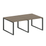 Переговорный стол 2 столешницы Metal System Style БО.ПРГ-2.1 2000x1235x750