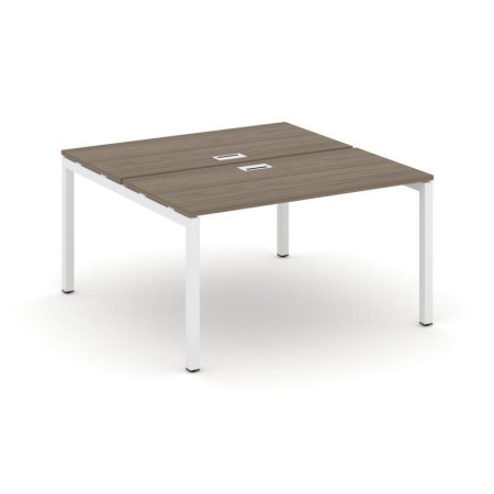 Рабочая станция 2-х сторонняя SN-5P.DRS-004 (1580х1232х750) (Вяз Благородный/Металл Белый)