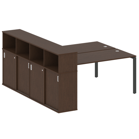 Рабочая станция с опорным шкафом-купе Metal System Style БП.РС-СШК-4.4 2010x2332x1098
