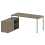 Рабочая станция с опорной тумбой левая Metal System Style БП.РС-СТС-2.4 Л 1700x1520x750