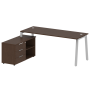 Рабочая станция с тумбой на А-образном м/к Metal System Style БА.РС-СТС-2.5 (L) 1900x1520x750
