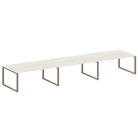 Переговорный стол 3 столешницы Metal System Style БО.ПРГ-3.5 5400x1235x750