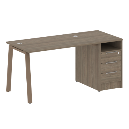 Рабочая станция Metal System Style БА.РС-СТП-1.2 1612x720x750 (Вяз/Мокко металл)