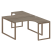 Рабочая станция криволинейная Metal System Style БО.РАС-СА-2.3 1400x2435x750