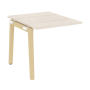 Проходной наборный элемент переговорного стола на деревянных опорах Onix Wood OW.NPRG-0 780x980x750