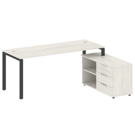 Рабочая станция с опорной тумбой правая Metal System Style БП.РС-СТС-2.5 Пр 1900x1520x750