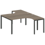 Рабочая станция криволинейная Metal System Style БП.РАС-СА-2.4 1600x2435x750
