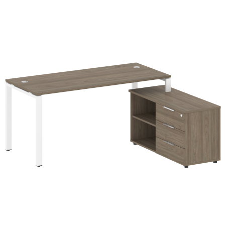 Рабочая станция с опорной тумбой правая Metal System Style БП.РС-СТС-2.4 Пр 1700x1520x750