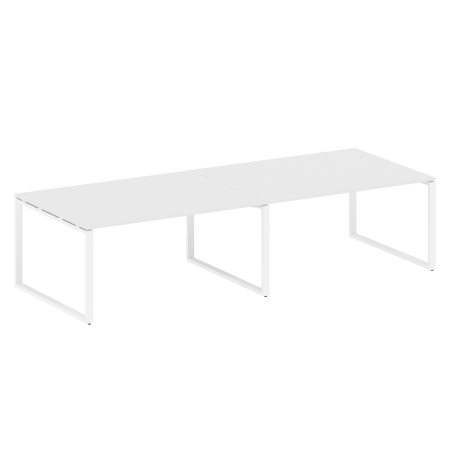 Переговорный стол 2 столешницы Metal System Style БО.ПРГ-2.4 3200x1235x750