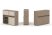 Тумба двойная + низкая надставка ES.NB.2N-8 (1500х410х1135)